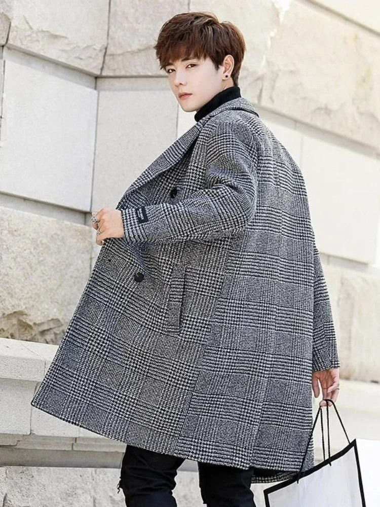 

Premium Tweed Overcoat for Men Thickened Winter Coat Business Casual Layering Outerwear​