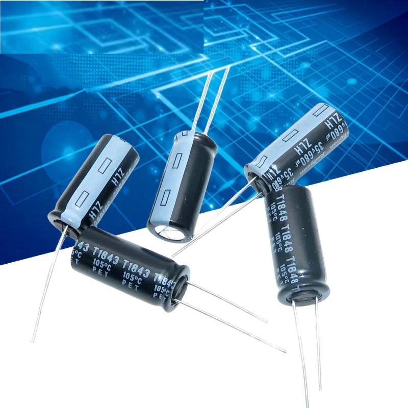 10PCS imported aluminum electrolytic capacitor 35V 680UF 10X23 zlh high frequency and long life