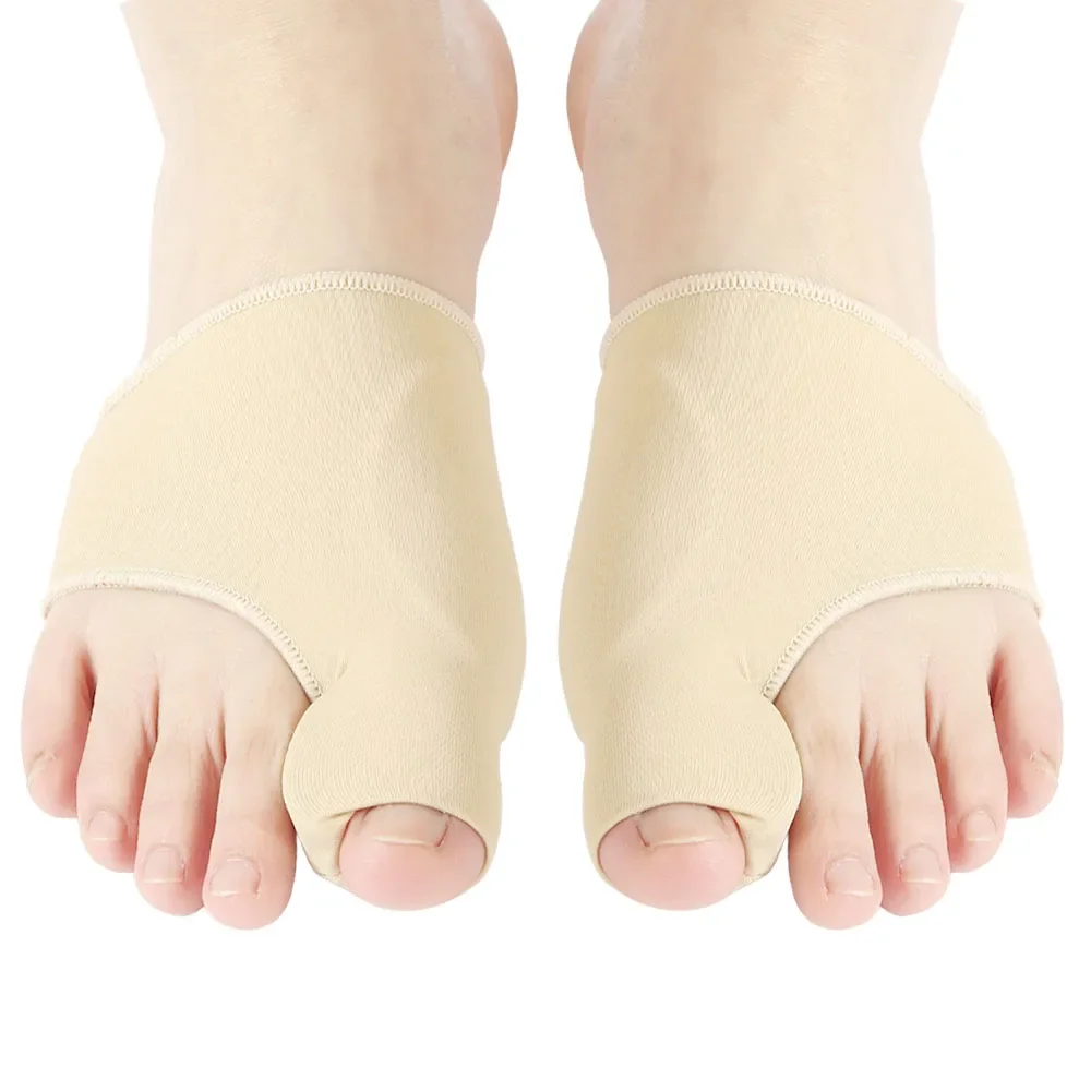 2pcs=1pair Men\'s Socks Gray Toe Hallux Valgus Bunion Corrector Orthotics Feet Bone Thumb Adjuster Pedicure Correction Sock