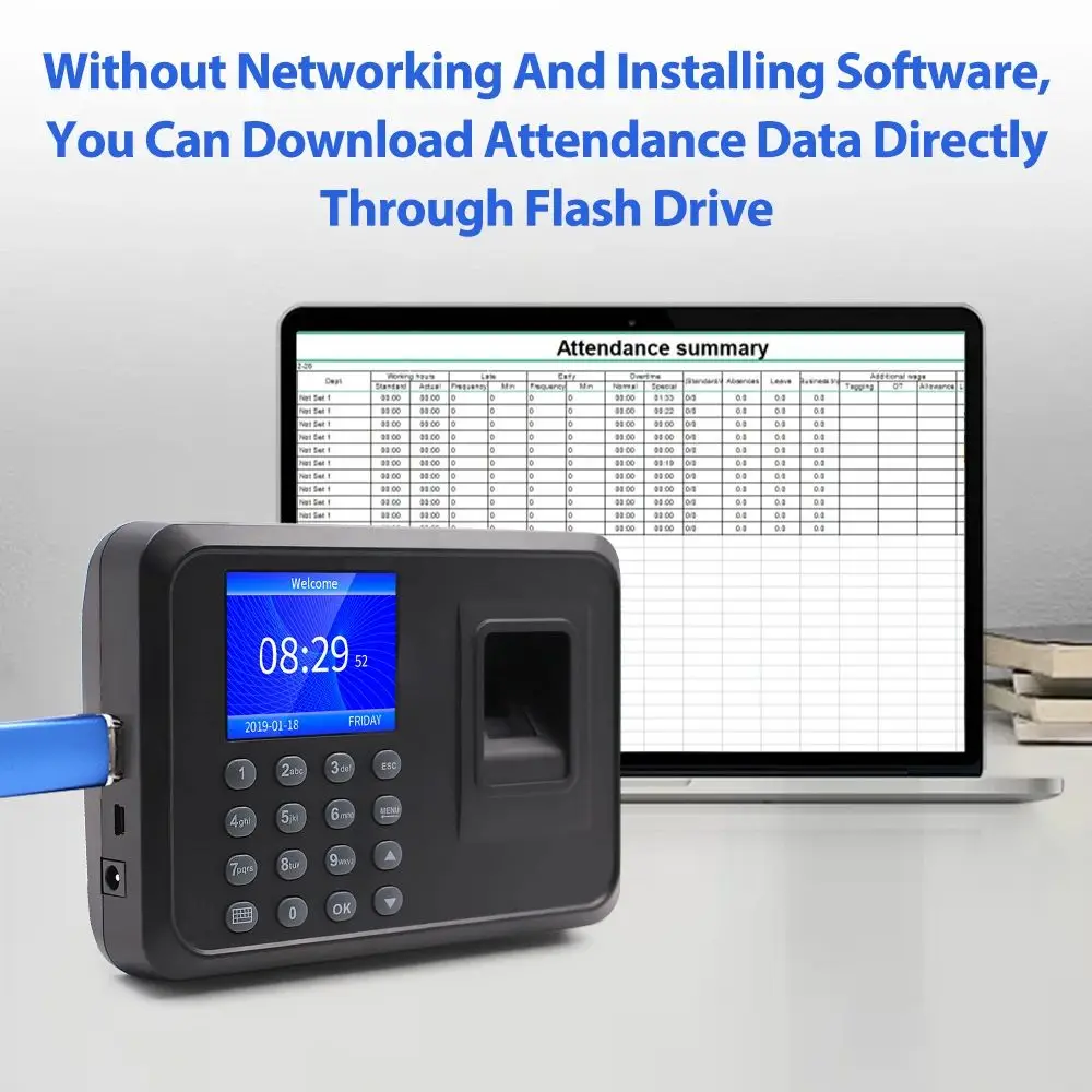 F01 (Fingerabdruck-Passwort) intelligente elektronische Anwesenheit maschine USB-Download-Datenmanagement-Ausrüstung für Büro fabrik