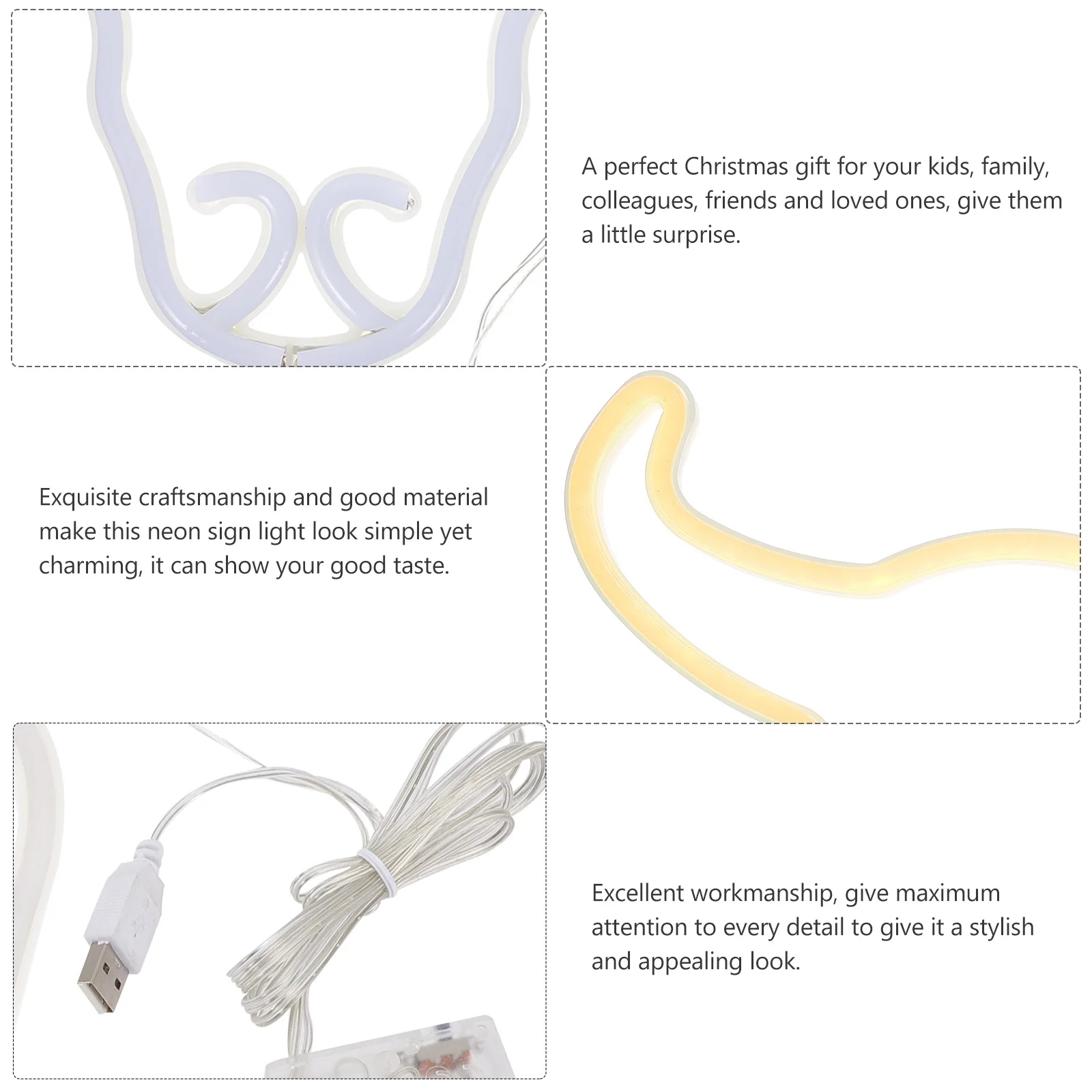 Neon Sign Bull Head Neon Light Neon Sign Bull Head for Wall Decor USB/ Powered LED Neon Light