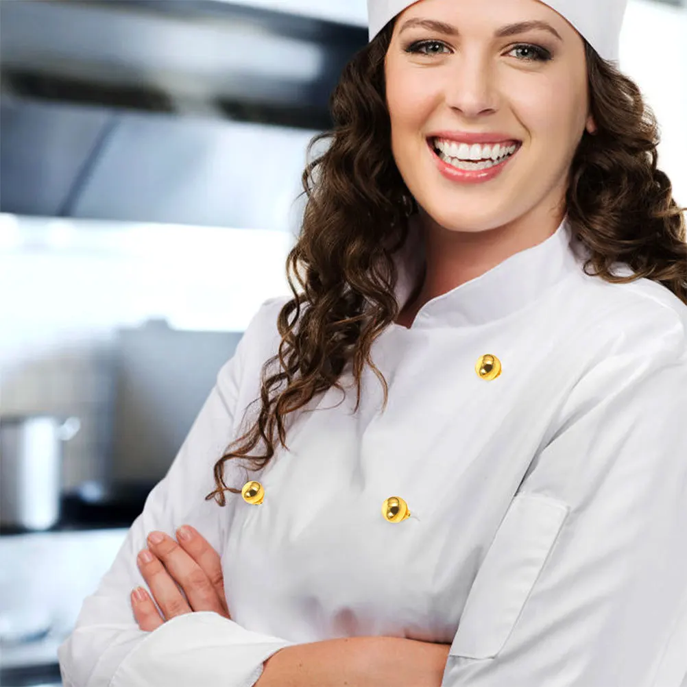 50Pcs Elegant Round Ball Shaped Buttons for Chef Coats Durable Quality Versatile Use Ideal for Uniform Maintenance
