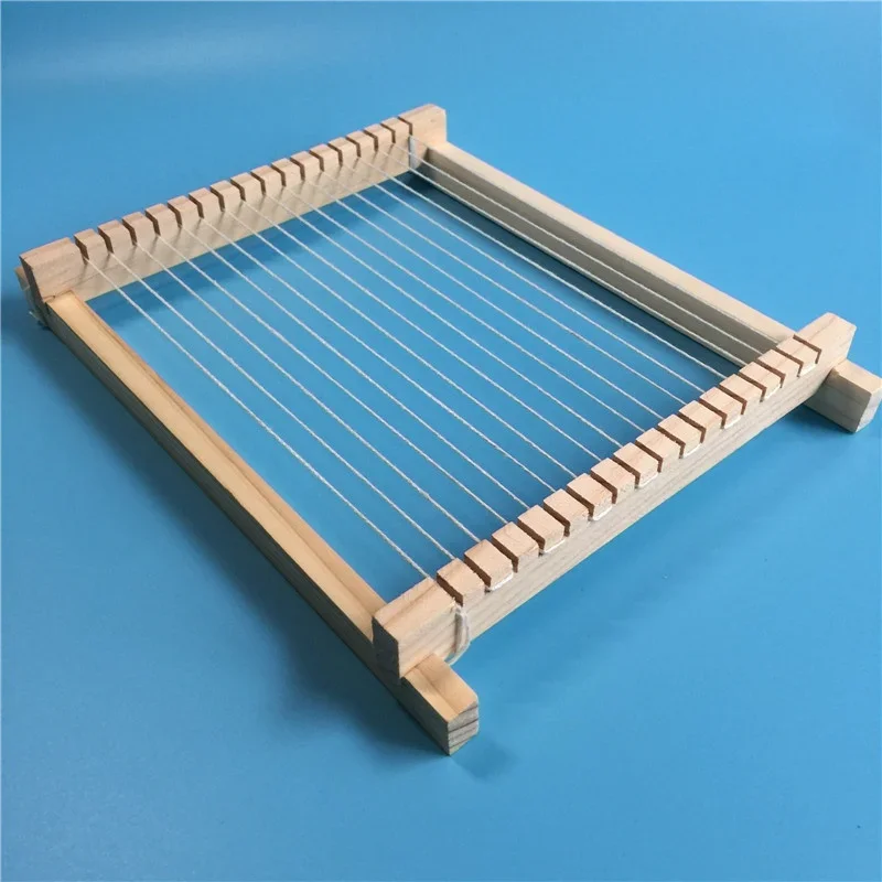 Wooden Weaving Craft Yarn Little Loom DIY Hand Knitting Machine Kids Educational Toys Children's Diy Handmade Wool 