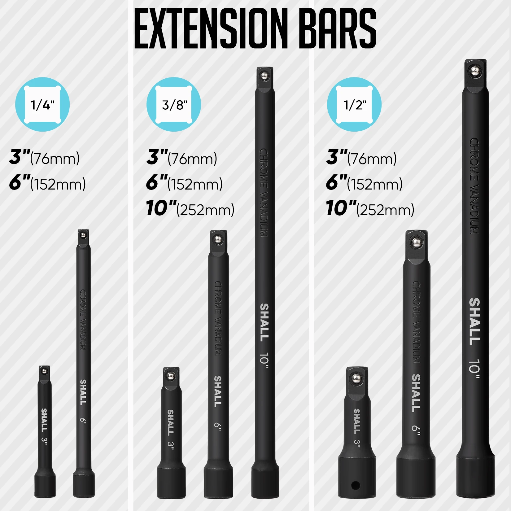 SHALL 18-Piece Drive Tool Accessory Set 1/4