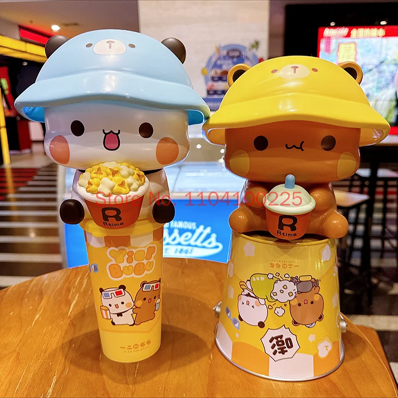 

Original Bubu And Yier Popcorn Bucket , Cute Bubu And Dudu Cartoon Design Crossbody Bag Storage Bin Cute Model Ornament Toys