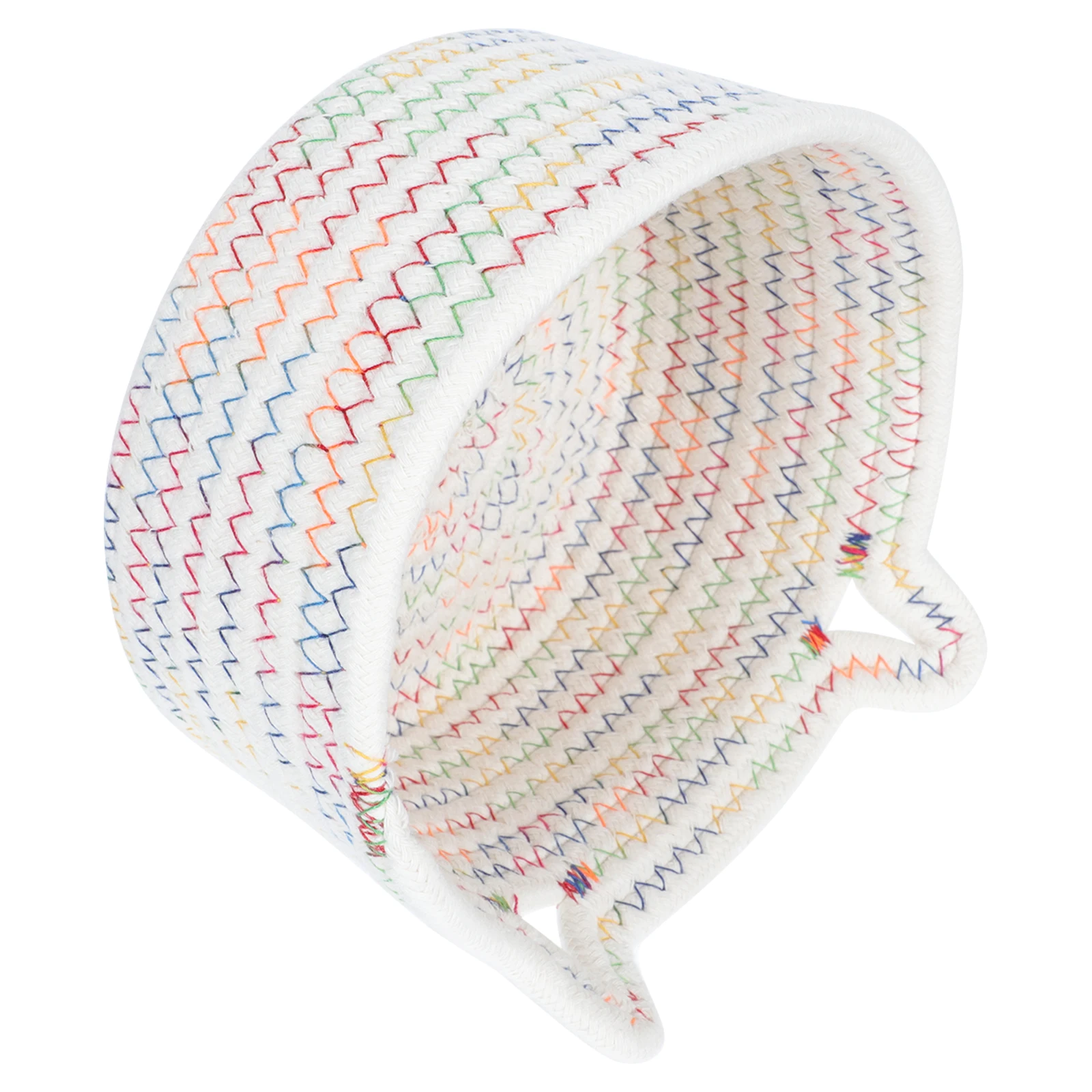 

Cat Ear Storage Basket Cotton Woven Desktop Holder for Accessories Beauty Products Letters ganizing Home Decor