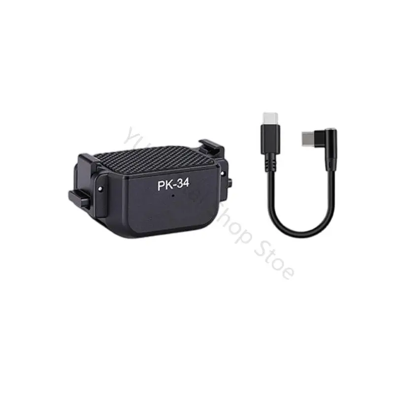 96BA Handheld Power Handle Camera Mount Head, Small ABS Mount with Textured Top for Action Camera Travel Filming Use