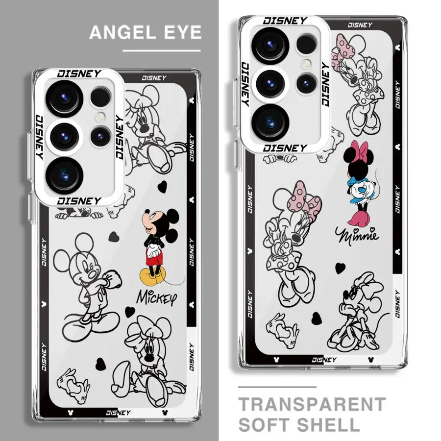 Disney Mickey Minnie Mouse Phone Case for Xiaomi Redmi 12 4G 12C 13C 5G A1 A2 Plus 9 9A 9C 9T 10 10C 10A Clear Silicone Cover