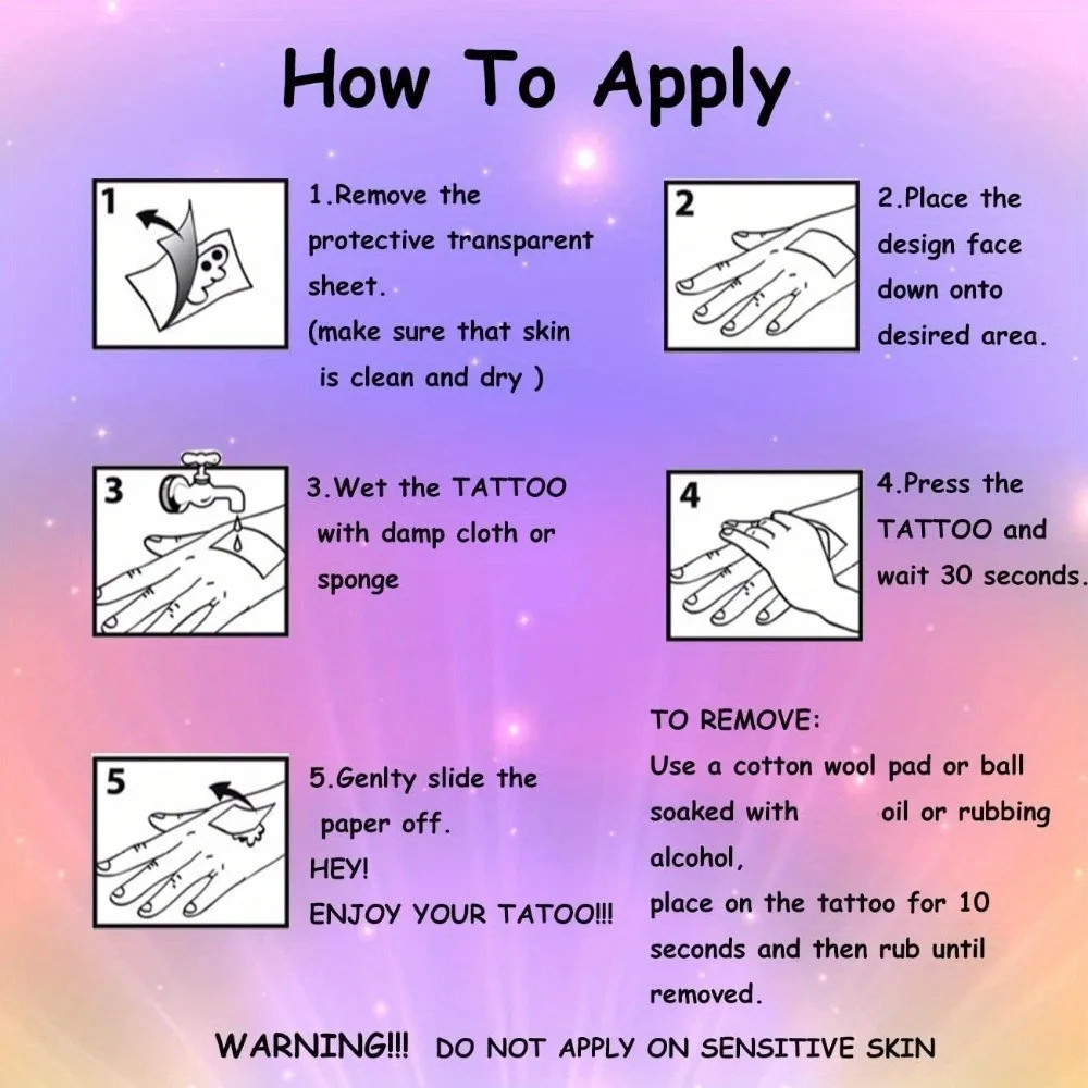 5 Stück revolutionäre semi-permanente Tattoo-Aufkleber – wasserfest, realistisches Schlangen-Design, pflanzlich gereinigte magische Tinte