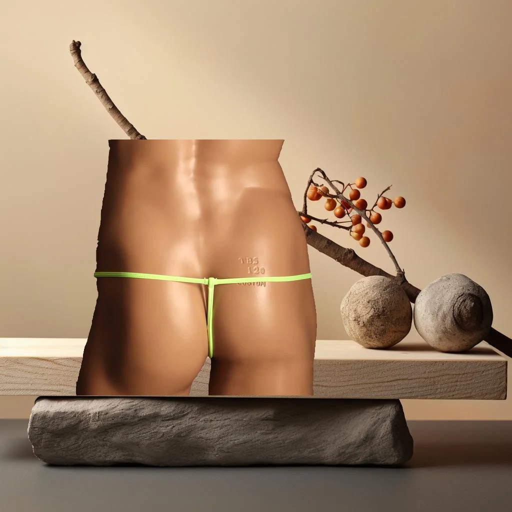 

Elastic Men Exotic Panties Breathable Thongs G-strings Underwear Low Waist Open Pouch Hole Hollow Sexy Lingerie Briefs