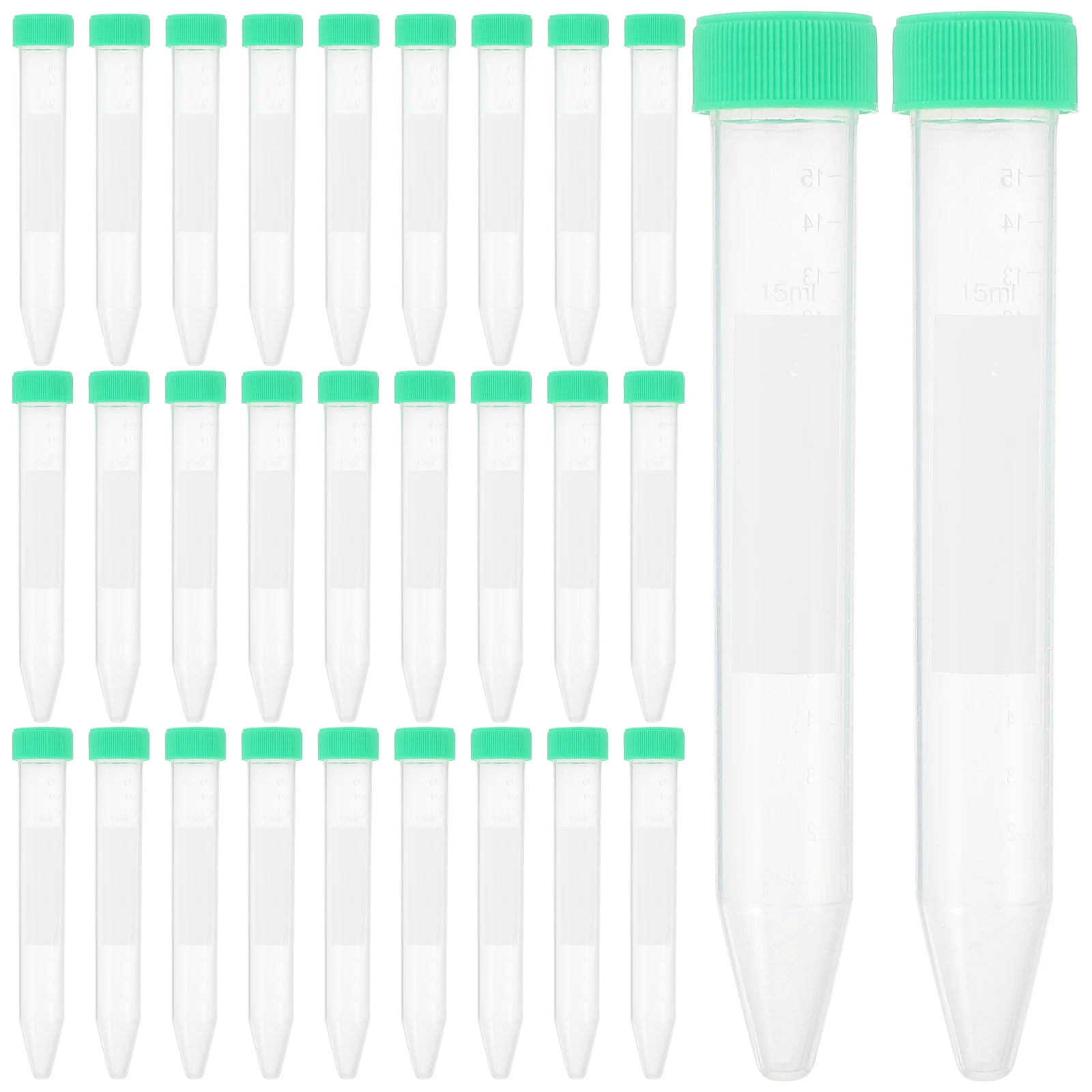50 قطعة 15 مللي أنابيب الطرد المركزي مع تصميم مقياس واضح جدران ناعمة شفافة فائقة لاختبارات المختبر أنبوب الطرد المركزي