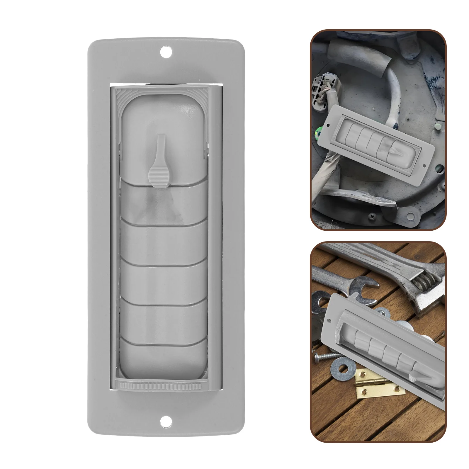 

Universal Car Air Conditioning Vent Cover Grey Adjustable Air Outlet Louver Dashboard Replacement for Rvs Electric Vehicles