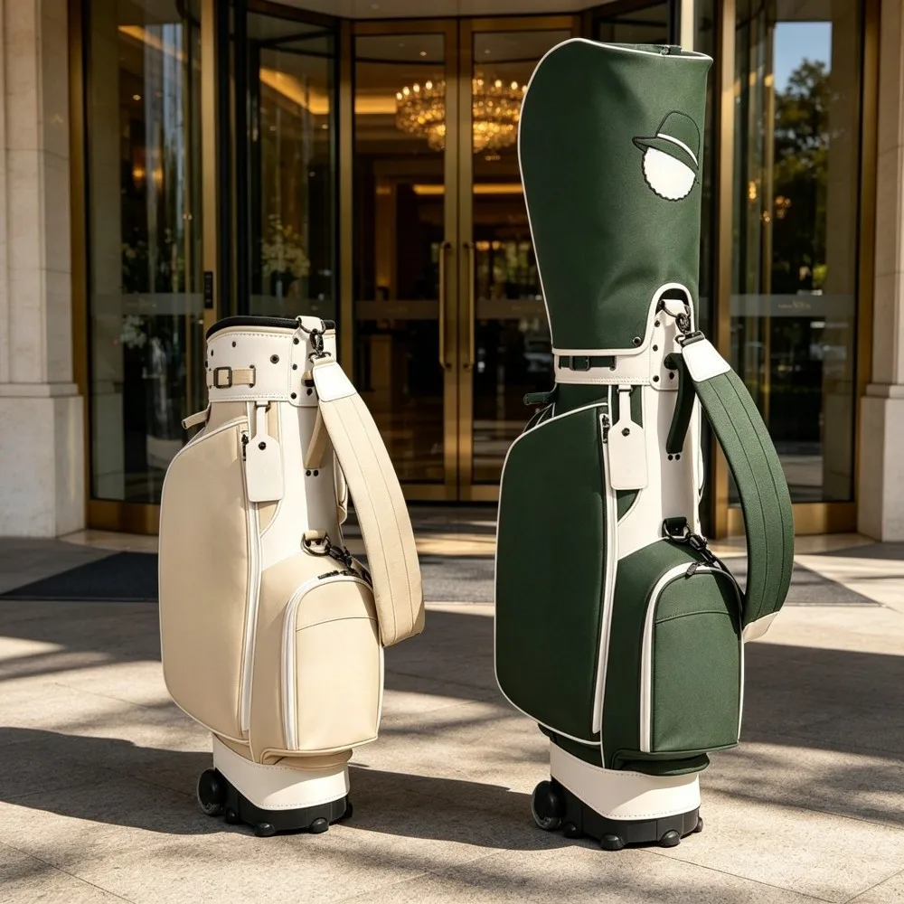 

Unisex Lightweight Waterproof Rolling Golf Club Bag, Stylish Casual Sports Equipment Carry Bag
