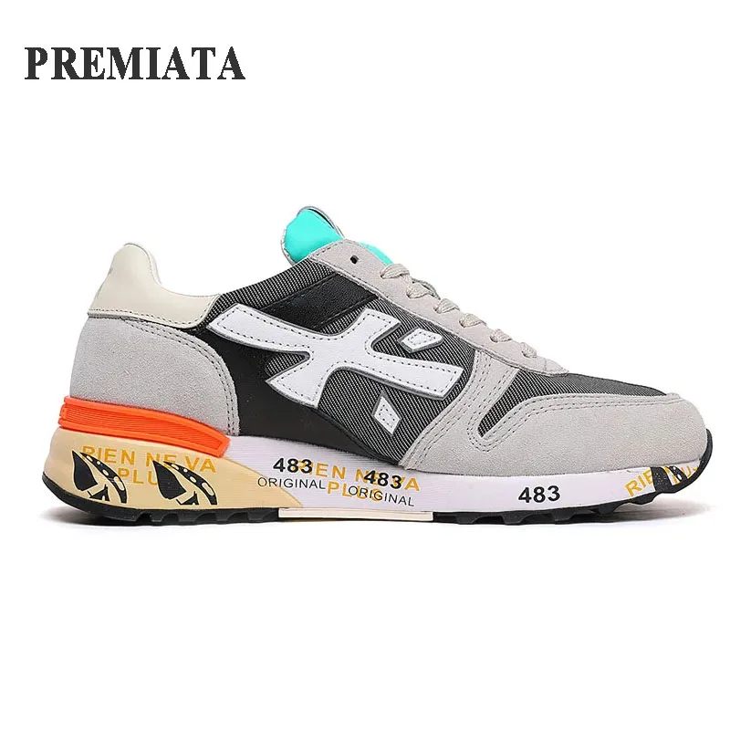 PREMIATA 남성용 캐주얼 스니커즈, 야외 스포츠, 차세대 디자인, 통기성 방수, 멀티 컬러 요소, 트렌드 남성 신발