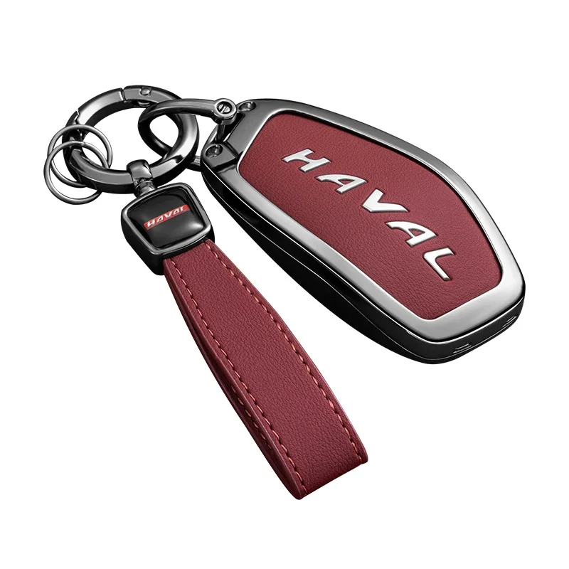 Auto-Zubehör Zinklegierung Leder Schlüsselhülle Halter Kette für Great Wall Haval H6 H9 H2 M6 Cool Dog Plus Owl Dragon MAX H7 – Detail 2