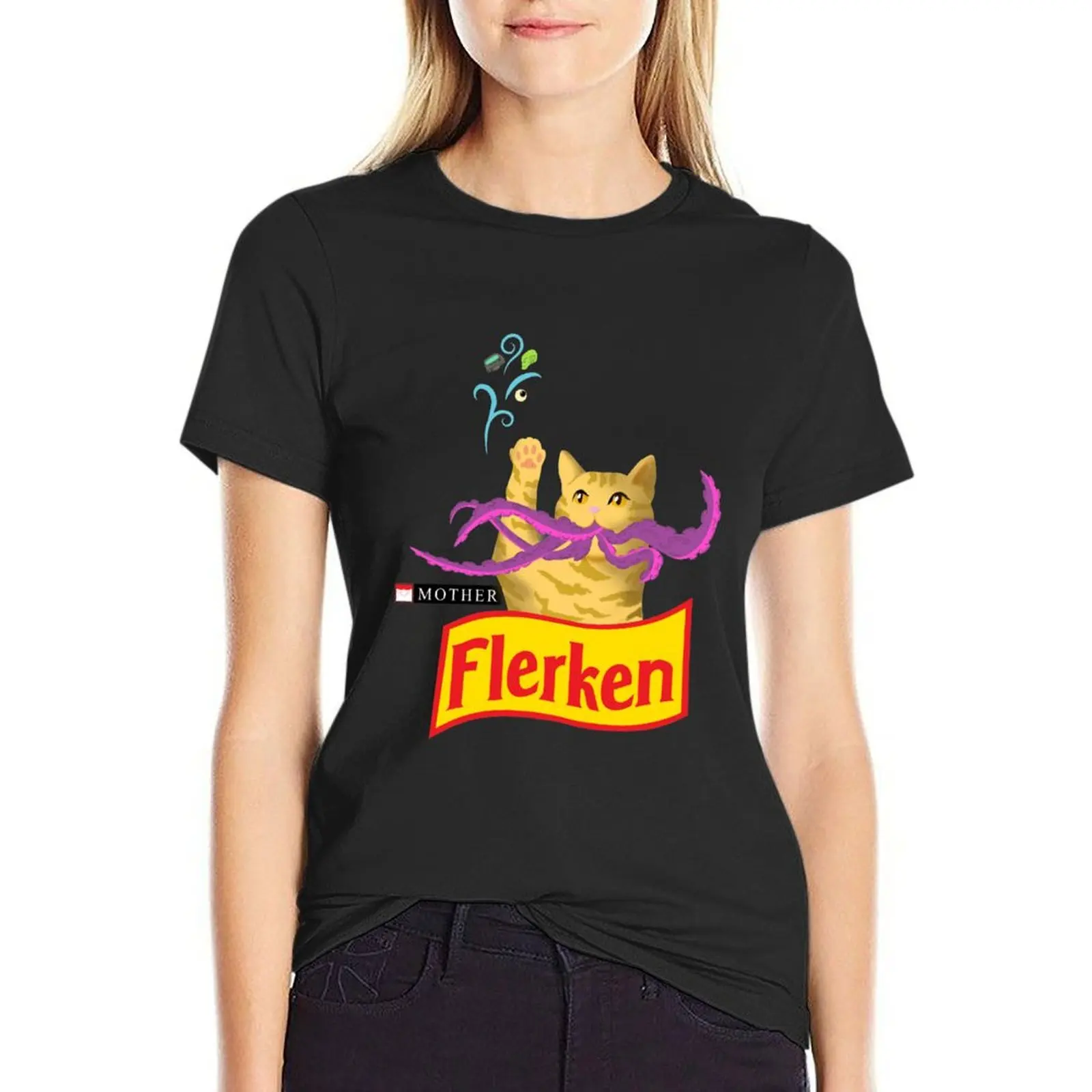 Frisky Mother Flerken T-Shirt shirts graphic tees plus size tops cute tops Women clothes