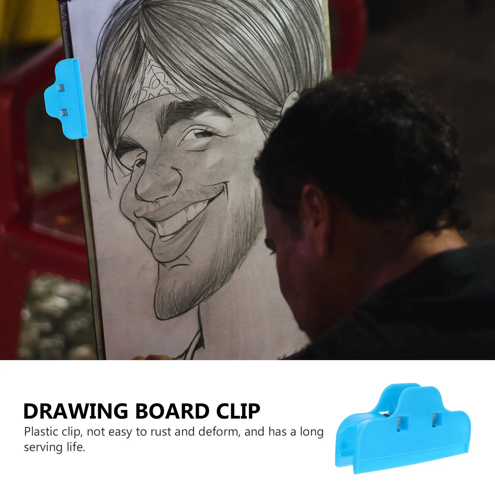 4 pçs clipes de prancheta de desenho clipe de pasta de plástico prático clipes de pintura esboço grampos de documentos de papel braçadeira de pasta de plástico