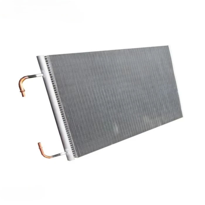 Energy saving and high efficiency transverse fin microchannel air conditioner condenser heat exchanger