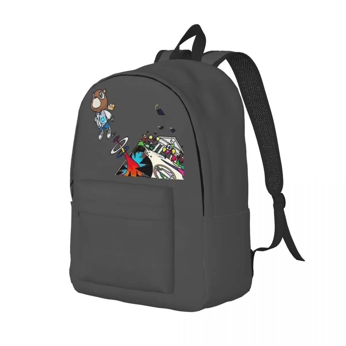 Kanye Graduação Urso Hip Hop Mochila para Meninos e Meninas, Escola Estudante Bookbag, mochila pré-escolar, Kindergarten Bag, Caminhada Bag