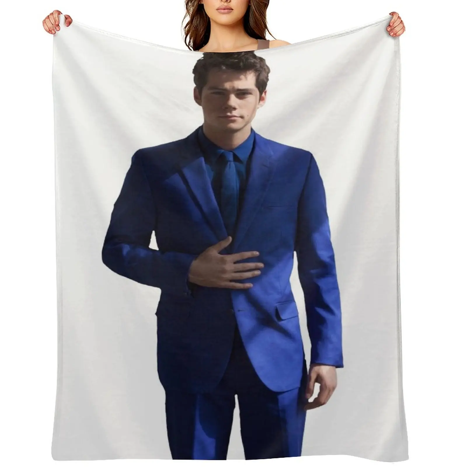 

Dylan O'Brien in Blue Suit Throw Blanket Picnic Giant Sofa Thermal Summer Blankets