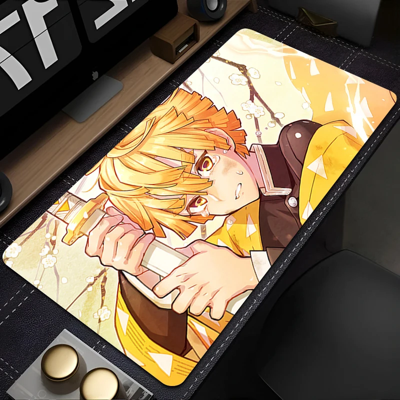 Mouse Pad PC Gamer Cabinet Desktop Mouse Mat XXL D-demon Slayer Mousepad Laptop Anime Zenitsu Keyboard Rug Gaming Soft Table Mat