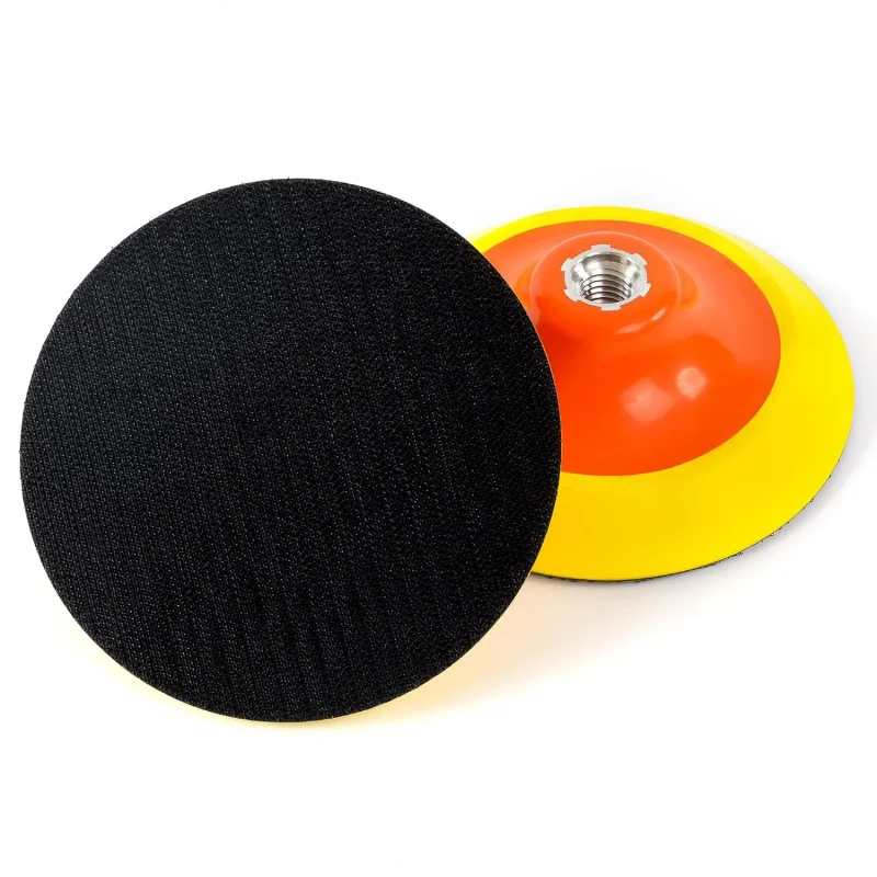 Hook and Loop Pad 5 Inch Sander Plates with 5/8-11 Threads Rotary Flexible Backing Plate for Sanding Polishing