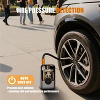 Portable Air Pump Wireless Car Tire Inflator Electric Air Compressor LCD Display Air Injector for Bike Car Motorcycle Tyre Ball 4