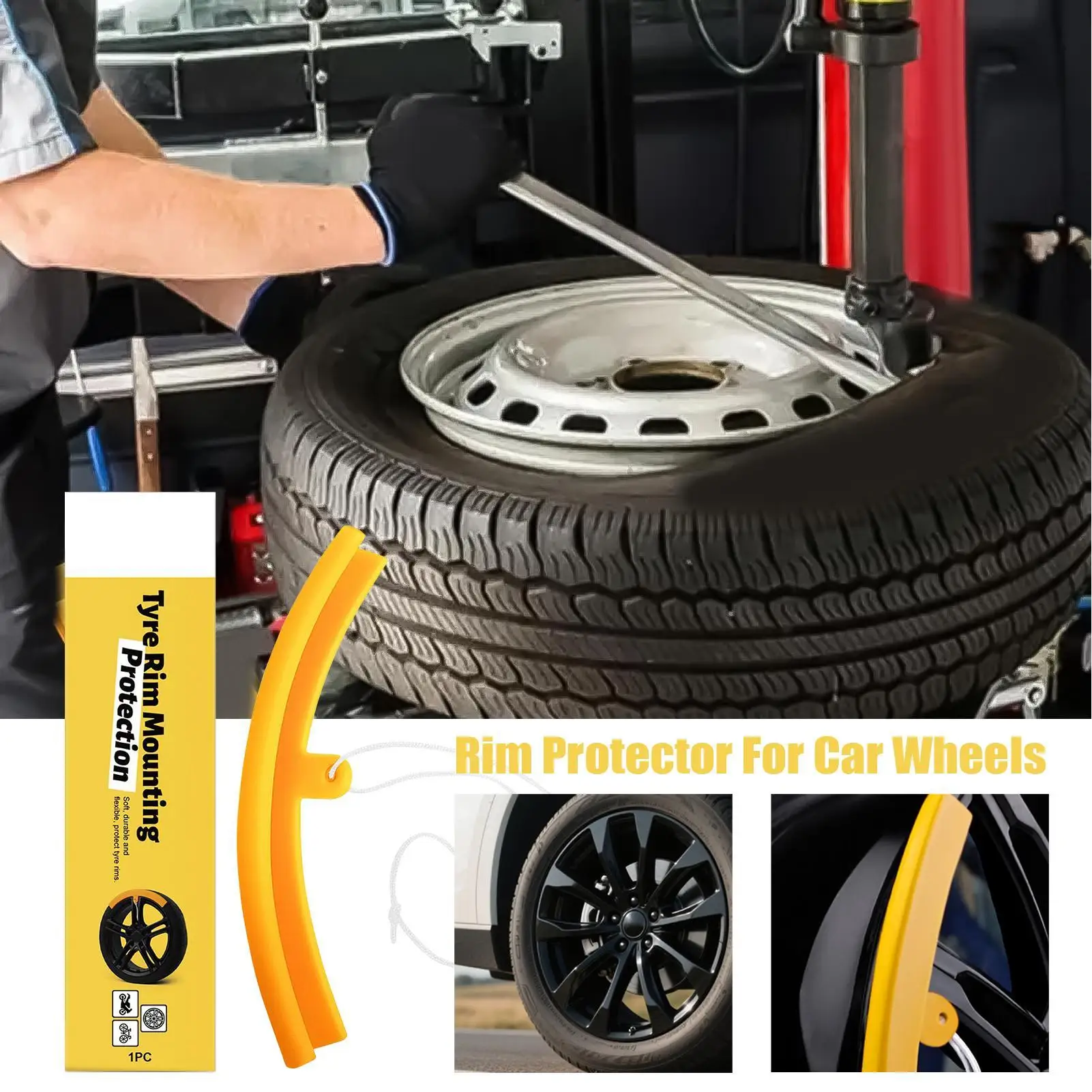 

Rim Edge Protector Vehicle Tire Guard Flexible Rim Protector For Car Sedan Truck RV Motorcycle SUV Workshop Garage Roadside