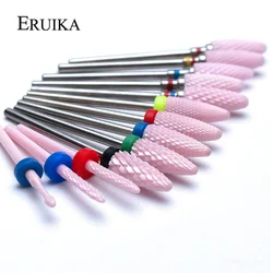 1pcs Pink Ceramic Nail Drill Bit Milling Cutter Rotate Burr Nail File Machine Manicure Cleaning Cuticle Polishing Accessories