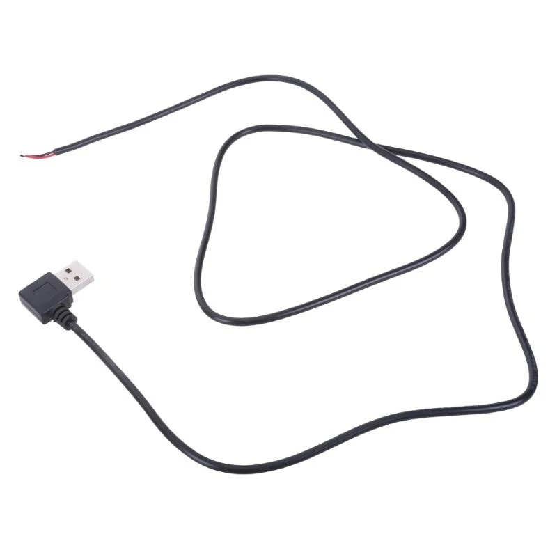 090F Extension Wire for LED Fan Power Supply Cable 2Pin Bare Wire 22AWG USB Male