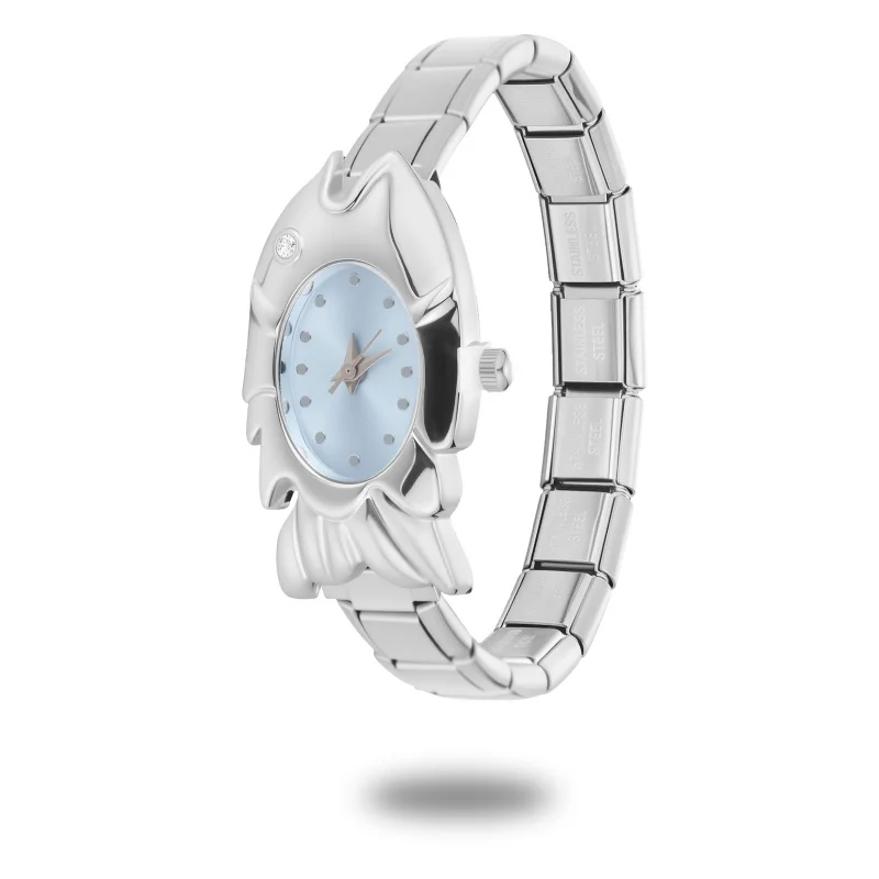 موصل ساعة الموضة الفولاذ المقاوم للصدأ صالح 9 مللي متر وصلات سحرية إيطالية المرأة ساعة مربعة رأس رابط سوار لتقوم بها بنفسك مجوهرات هدية #2