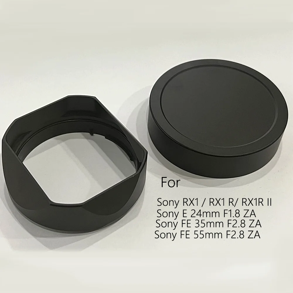 Square Metal Lens Hood Bayonet for Sony RX1R RX1RM2 Sony FE 55mm F1.8 /FE 35mm F2.8 / Sony E 16mm f/2.8 /E 50mm f/1.8