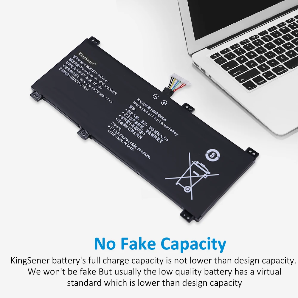 KingSener HB6181V1ECW-41 Laptop Battery For HUAWEI Honor MagicBook 16 HYM-W56 HYM-W76 HVY-WAP9W HVY-WAP9 3665mAh/56WH