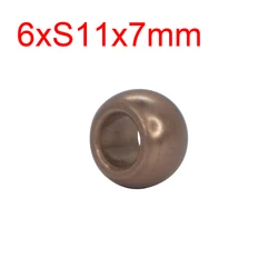 6mm Pin Shaft Cooling Fan Motor Bronze Bushing Sintered Iron with Copper Self-lubricating Slide Ball Bearing Bushing