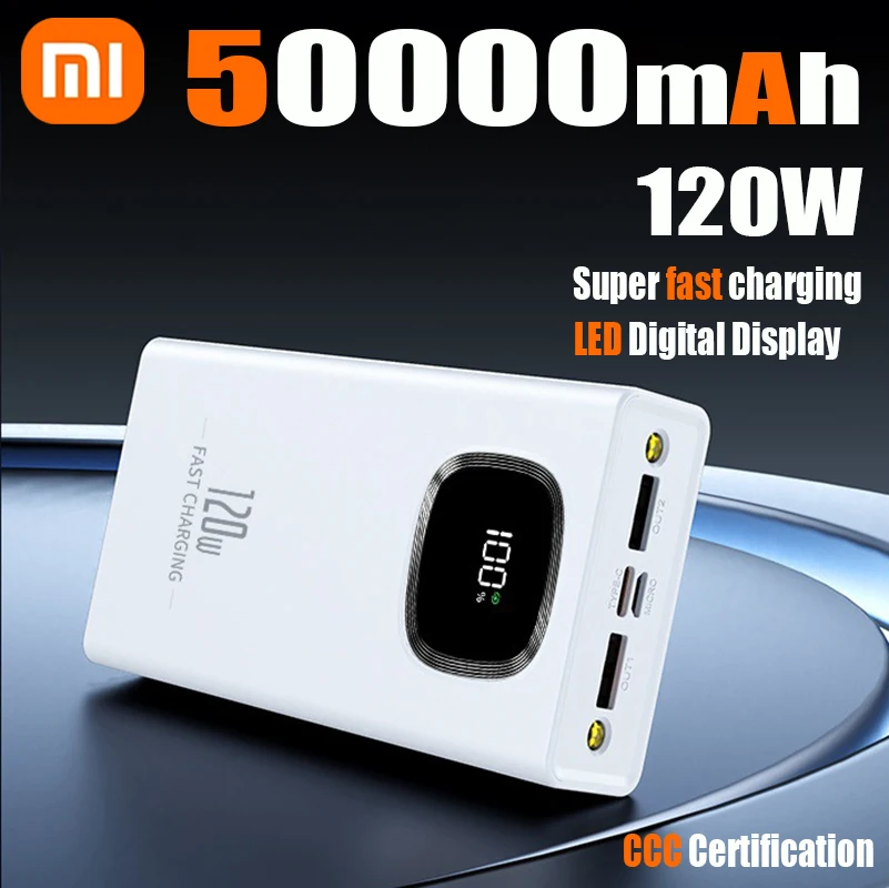 

Xiaomi 50000mAh Power Bank 120W Fast Charging Ultralarge Capacity Portable External Battery For Iphone Samsung 3C Certification