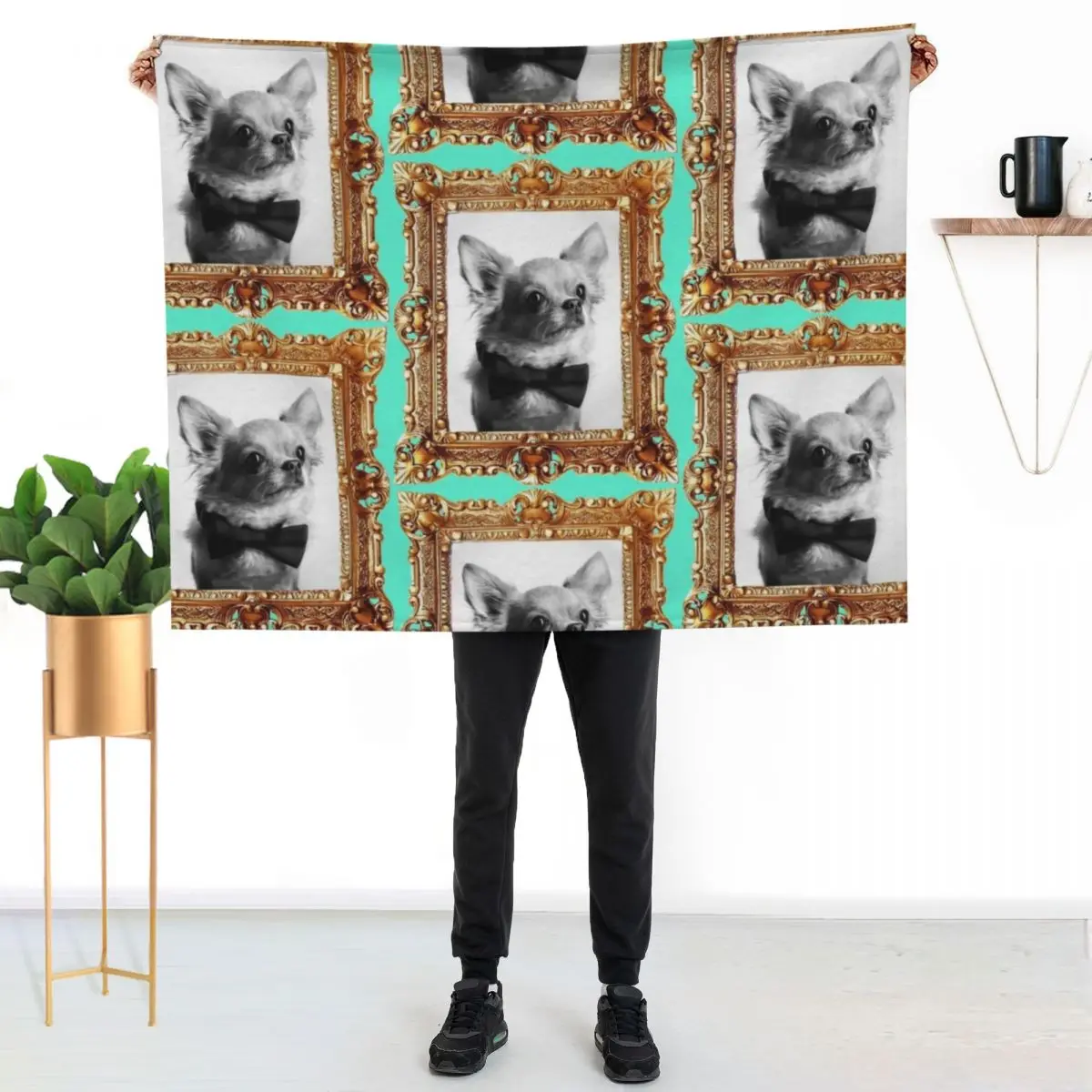 Mr. Chihuahua Throw Blanket Sofa Cute Soft Plaid for babies wednesday Travel Blankets