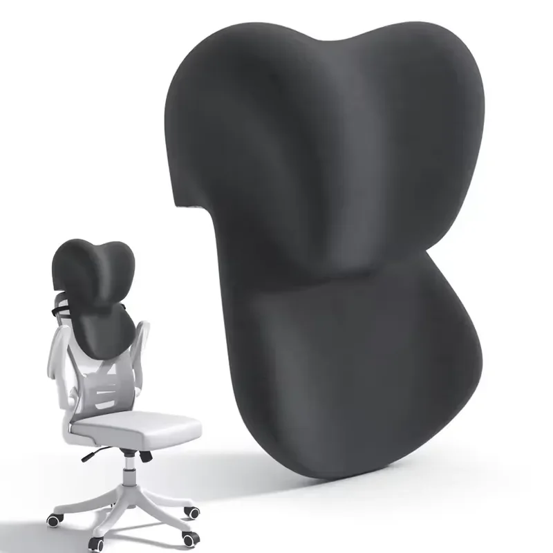 Ergonomic Memory Foam Neck Pillow for Gaming Chair Adjustable Headrest Cushion with Straps Office Seat Support Pad