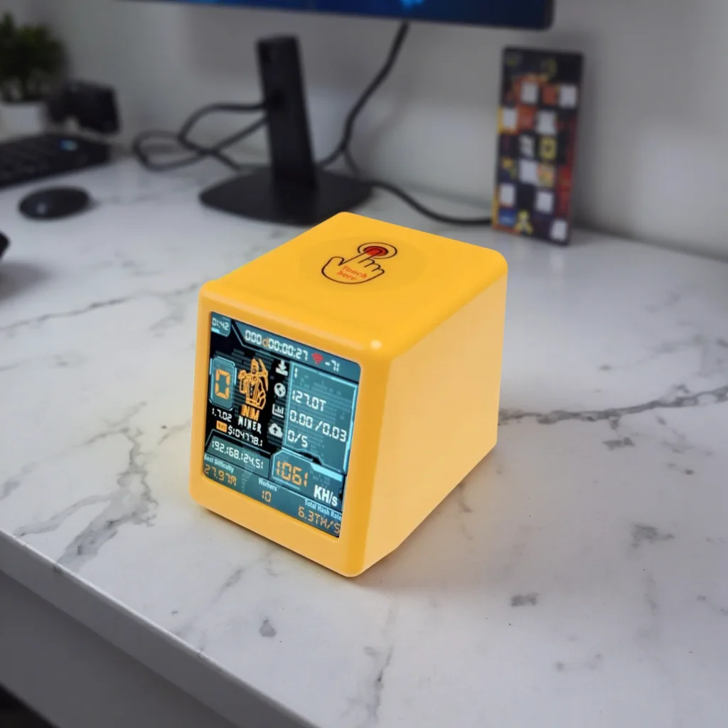 YC-NM Smart NM-TV  ESP32 BTC Silent Operation SOLO Lotterys Miner Low Power Desktop Clock B Hashrate 1100KH/S