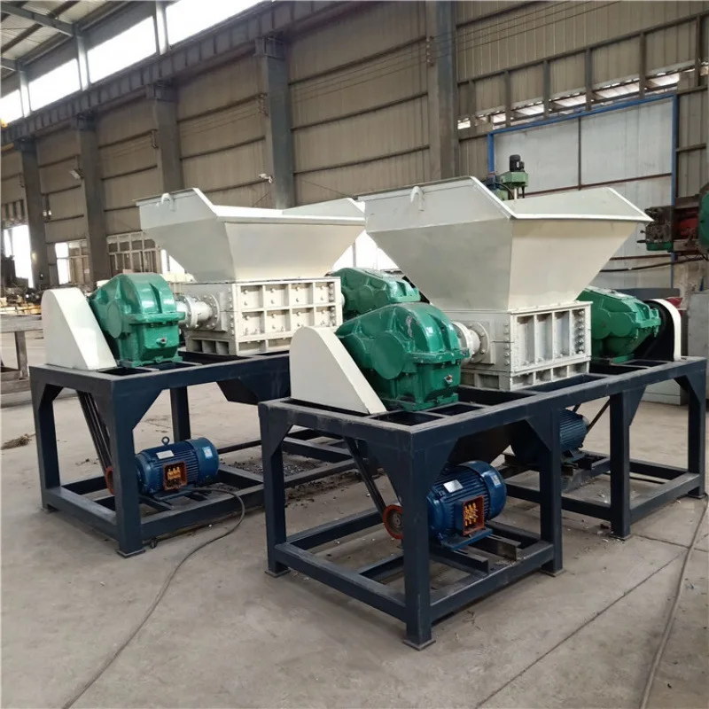 

(Customized for Sea Freight) Paper Tube and Cardboard Double Shaft Shredder, Waste Woven Bag Spiral Crusher, Color Steel Tile Bi