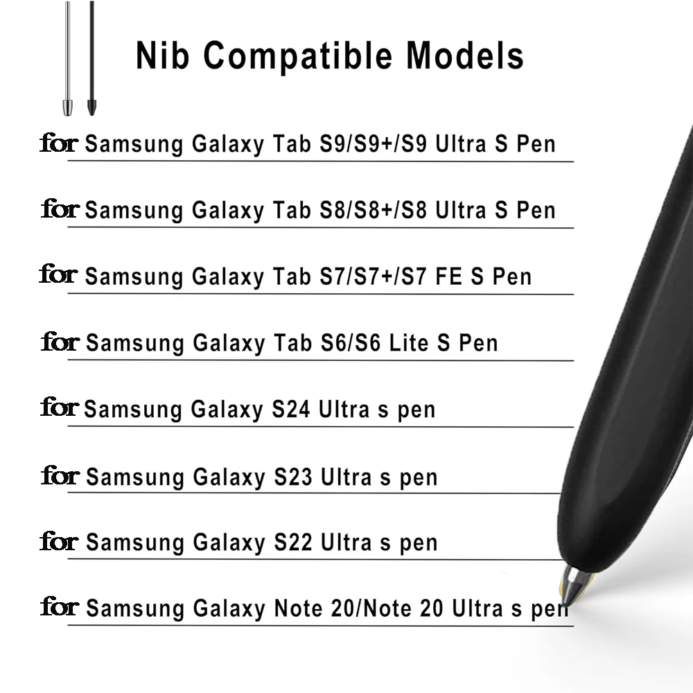 Pontas de metal de substituição para Samsung Galaxy Tab S9/S9FE+/S9 Ultra/S8/S8+/S8 Ultra/S7/S7 FE/S6/S6 Lite/S22/S23/S24 Ultra S Pen