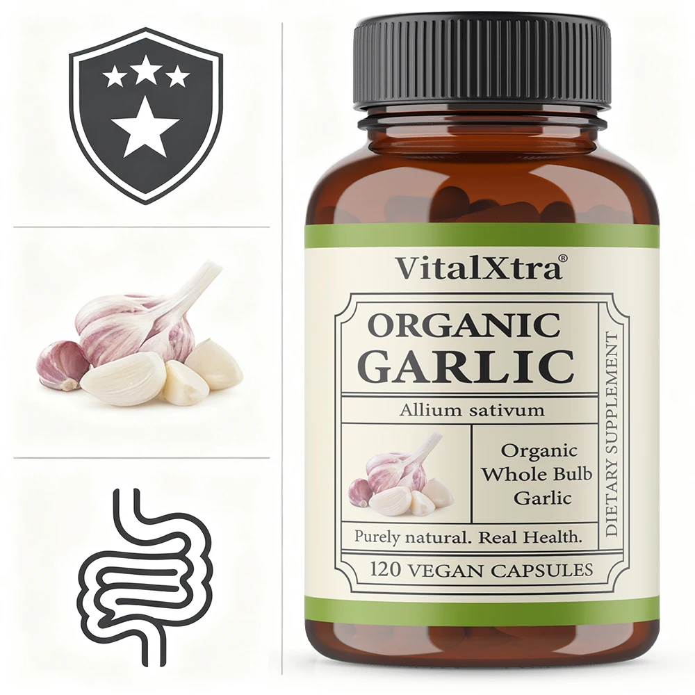 

600MG Garlic Softgels, Natural Cardiovascular Support, Promotes Blood Circulation, Vegan Capsule Supplement, Gluten-Free