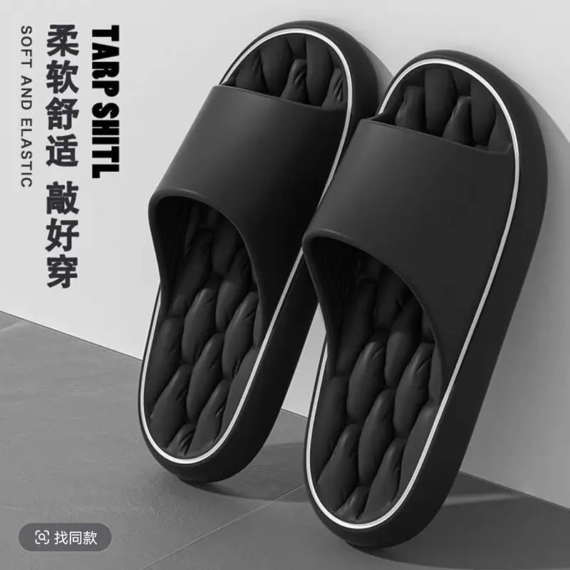 New Summer Women Bathroom Bathing Slippers Men Indoor Home EVA Anti-Slip Anti-Odor Couple Shower Quick-Drying Slippers