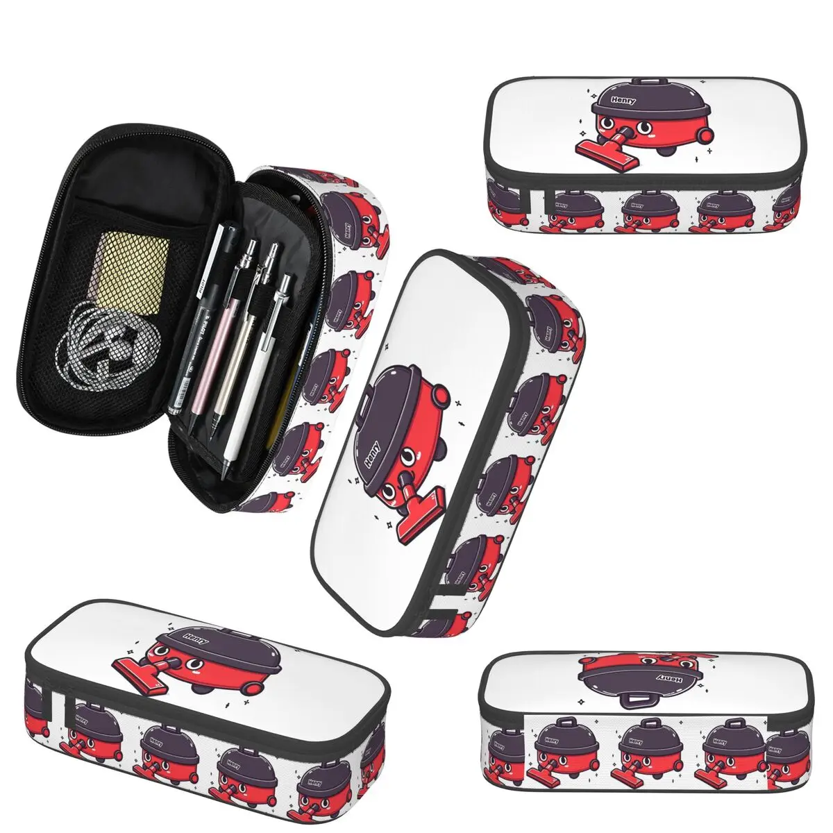 Henry The Hoover Estojo de lápis para meninos e meninas, presentes, caixa de caneta, bolsa de lápis, material de papelaria, porta-canetas