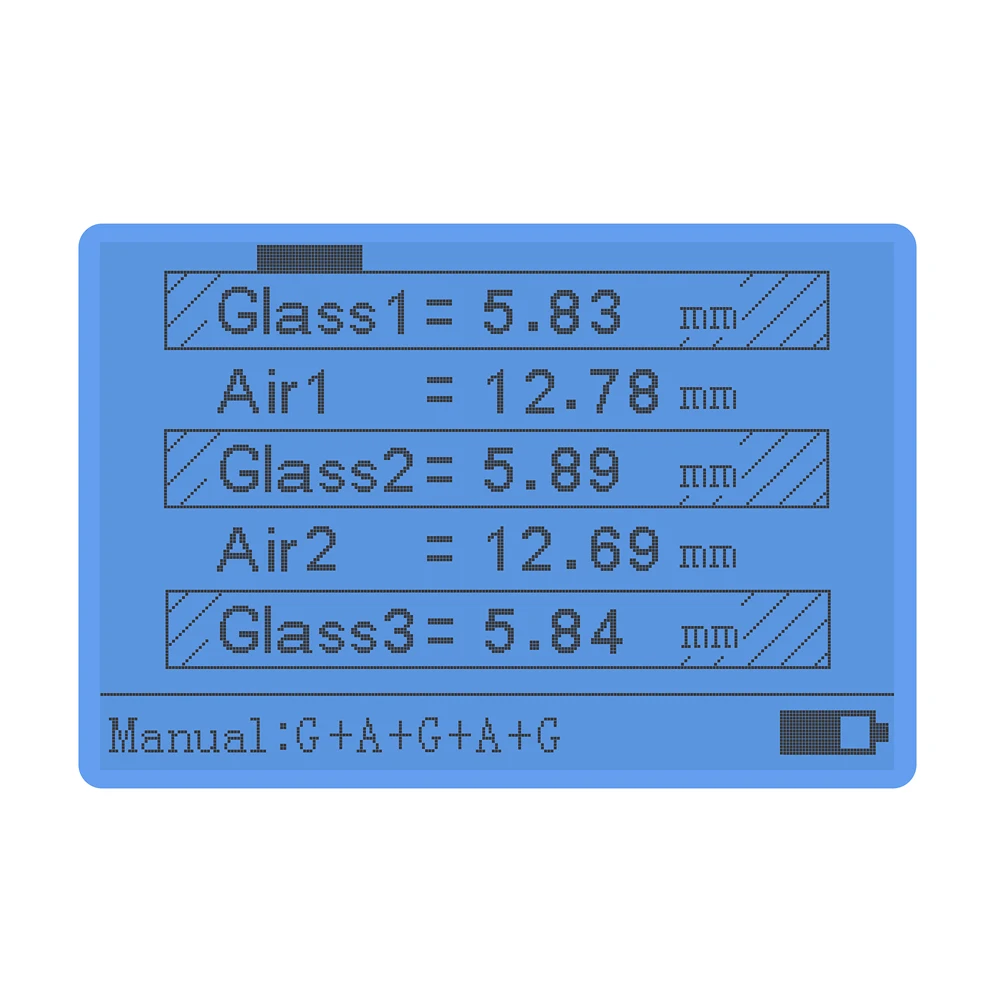 Linshang LS201 Digital Glass Thickness Meter for Tempered Triple Glazing Insulating Windows Doors glass meter