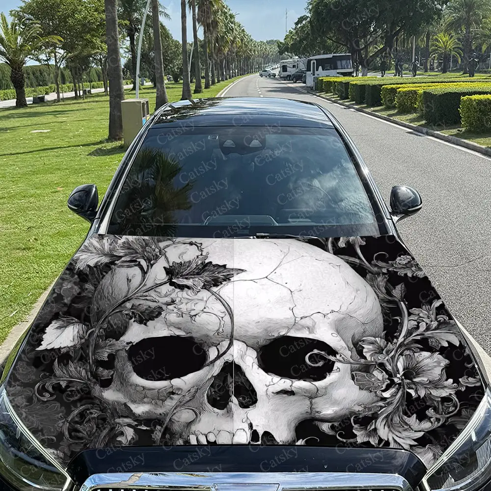 

Shadow Skull Car Wrap, Car Decal, Car Sticker, Truck Wrap, Bonnet Wrap, Self-adhesive Waterproof