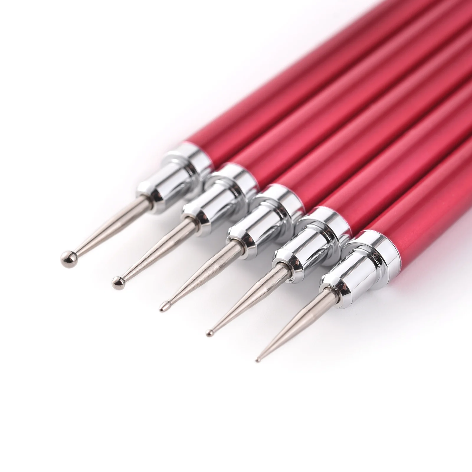 Nail Art Dotting Pen Alloy Handle Dual-ended Drawing Painting Rhinestones Gems Pens