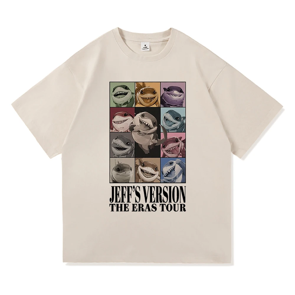 Vintage Jeff The Land Shark The Eras Tour T Shirt Fashion Men Funny Cute Landshark Tshirt Unisex High Quality Cotton Tees Shirts