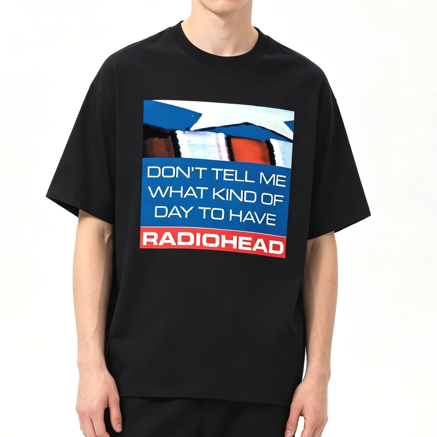 2026 Summer Hot Sale Radiohead Don't Tell Me What Kind of Day To Have Rock Band T Shirts Men Women Gothic Harajuku Punk T-shirt