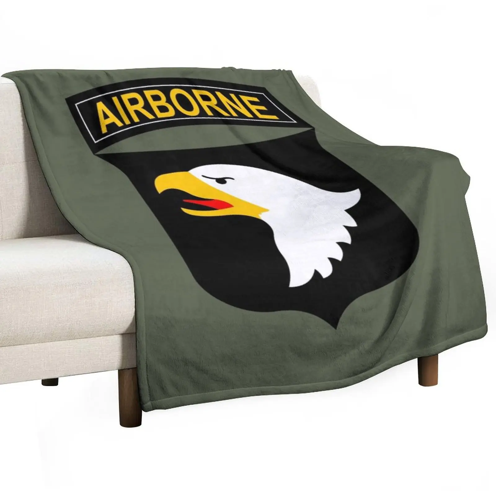 US Army - 101st Airborne Division - Screaming Eagles - Clean Style Throw Blanket Hairys Summer Beddings Blankets