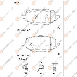 

THREEON Rear Brake Pads For CHANGAN CS75 1.5 2.0 2021-Present CS75 PHEV (S301) CS75 iDD 2018- CS95 2.0 2016- S301068-1400-AA